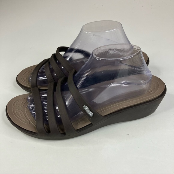 Crocs Strappy Slide Sandals Size 11 - Picture 3 of 9